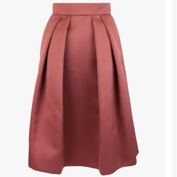 NWT $1495 Giorgio Armani Rust Satin Circle Skirt Size 6 - Picture 1 of 7